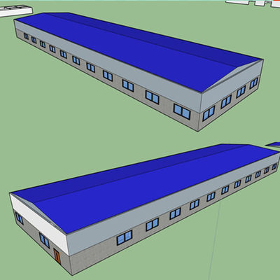 quality  Q355 / Q235 Steel Structure Farm Frame Prefab Building Construction GB factory