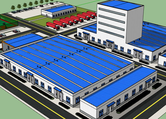 OEM ODM Prefabricated Steel Building Fireproof 2 Storey Steel Structure Building
