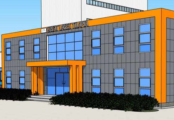 OEM ODM Prefabricated Steel Building Fireproof 2 Storey Steel Structure Building