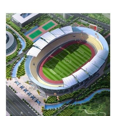 Large Span Steel Structure Stadium Reliable Prefab Space Frame Construction