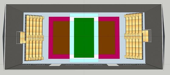 Indoor Stadium Light Steel Structure Warehouse Fabrication Customized