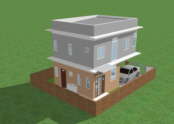 Lightweight Prefab Steel Villa Duplex Steel Frame Apartment Building Galvanized