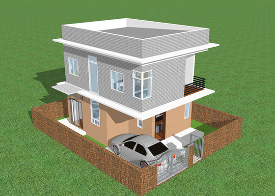 Lightweight Prefab Steel Villa Duplex Steel Frame Apartment Building Galvanized