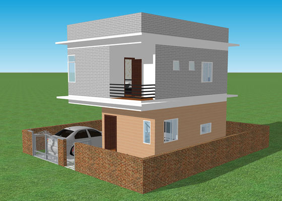 Lightweight Prefab Steel Villa Duplex Steel Frame Apartment Building Galvanized