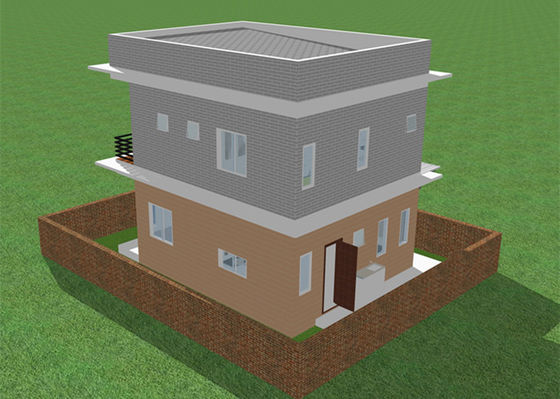 Lightweight Prefab Steel Villa Duplex Steel Frame Apartment Building Galvanized