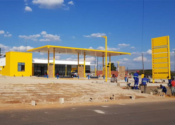 ODM Gas Station Shed Steel Frame Industrial Buildings Prefab ISO9001