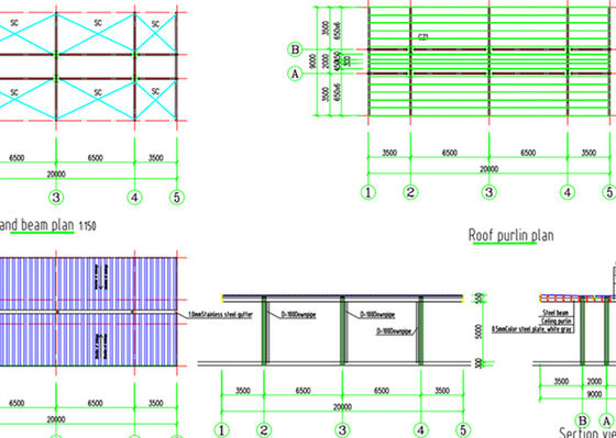 ODM Gas Station Shed Steel Frame Industrial Buildings Prefab ISO9001