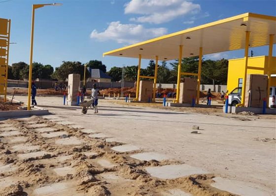 ODM Gas Station Shed Steel Frame Industrial Buildings Prefab ISO9001