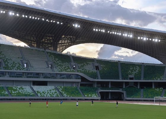 Prefab Steel Structure Stadium Q235 Steel Structural Construction Decoiling