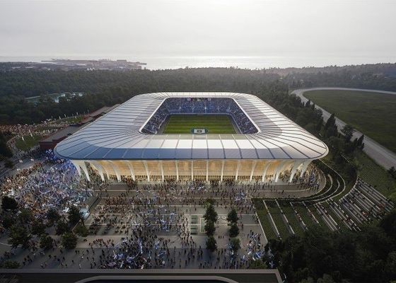 Light Prefab Metal Gym Buildings Pre Engineered Steel Stadium