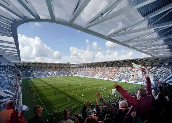 Light Prefab Metal Gym Buildings Pre Engineered Steel Stadium