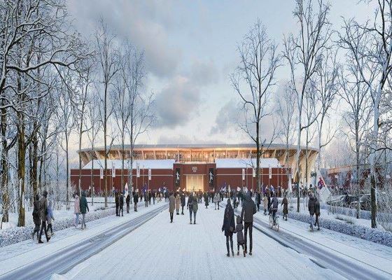 Light Prefab Metal Gym Buildings Pre Engineered Steel Stadium