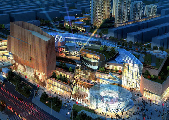 Fireproof Steel Structure Commercial Steel Frame Building Shopping Mall ISO9001