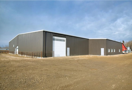 Light Prefab Warehouse Steel Structure Windproof Metal Workshop Building