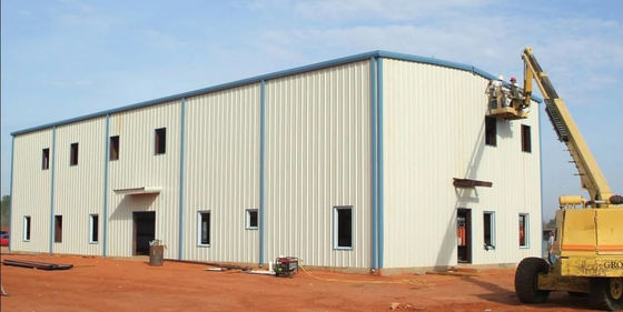 Light Prefab Warehouse Steel Structure Windproof Metal Workshop Building