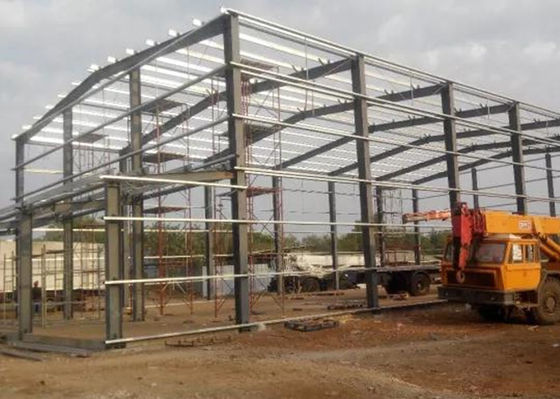 Prefab Steel Portal Frame House Building Large Span Durable CE