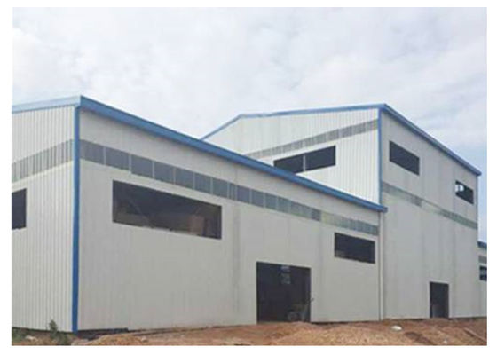 54m*20m Prefabricated Steel Workshop Construction Prefab Steel Frame House GB