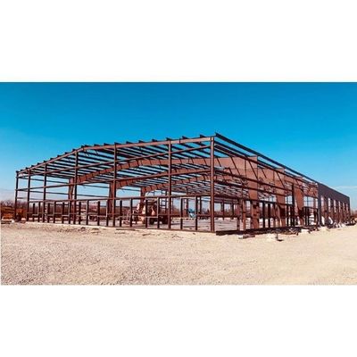 Wide Span H Beam Steel Structure Warehouse Prefab Fireproof With Sandwich Panel