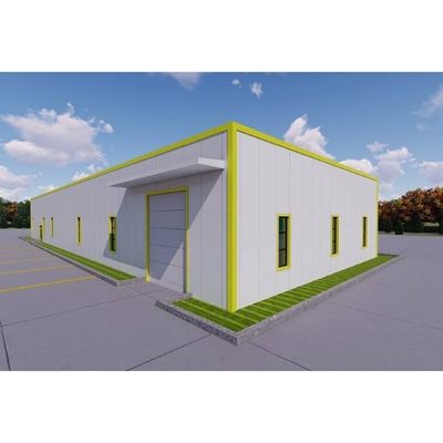 Wide Span H Beam Steel Structure Warehouse Prefab Fireproof With Sandwich Panel