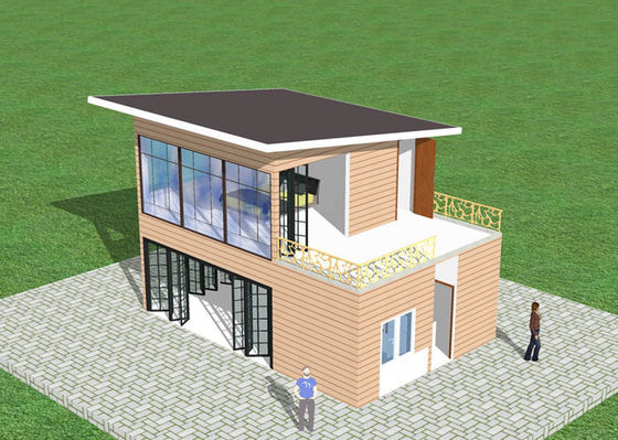High Fire Resistance Lightweight Steel Structure Villa With Excellent Heat Insulation