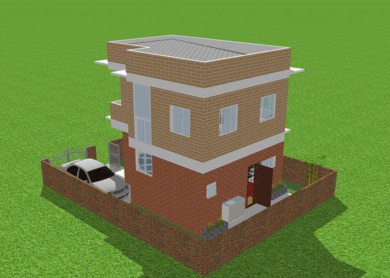 Prefab Hot Dip Galvanized Lightweight Steel Structure Villa Duplex Apartment