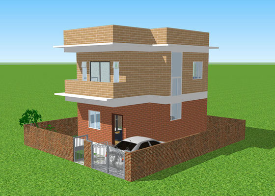 Prefab Hot Dip Galvanized Lightweight Steel Structure Villa Duplex Apartment