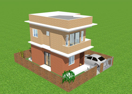 Prefab Hot Dip Galvanized Lightweight Steel Structure Villa Duplex Apartment