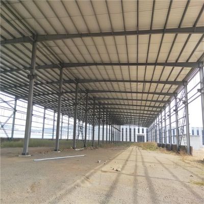 Fireproof Large Span Steel Structure Workshop Frame Prefabricated ISO9001