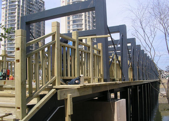 Q235B Prefabricated Steel Structure Bridge Deck Sightseeing Construction