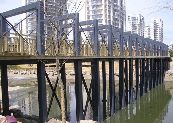 Q235B Prefabricated Steel Structure Bridge Deck Sightseeing Construction