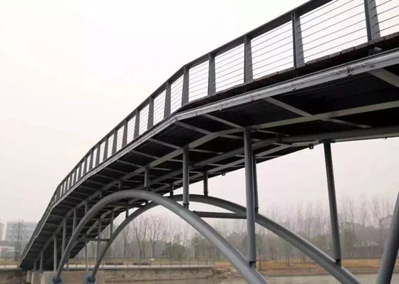 Structure Prefabricated Steel Truss Pedestrian Bridge Construction