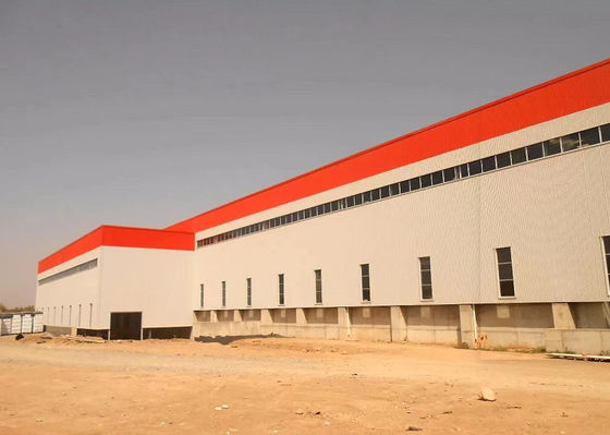 Prefabricated Long Span Steel Frame Industrial Warehouse With Customized Design