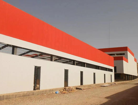 Prefabricated Long Span Steel Frame Industrial Warehouse With Customized Design