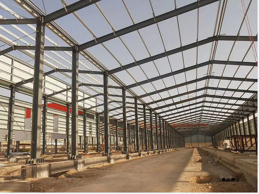Prefabricated Long Span Steel Frame Industrial Warehouse With Customized Design