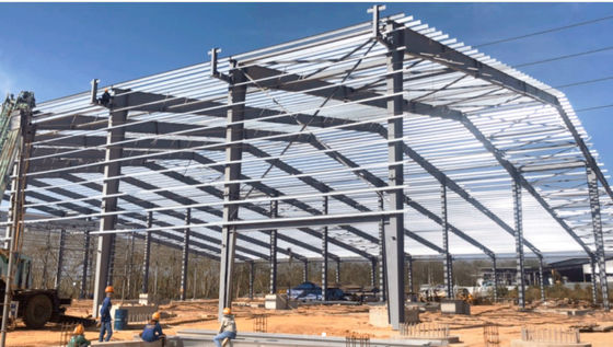 Prefab Steel Structure Building Fab. Garage for 1000sqm Truck Park in Kenya
