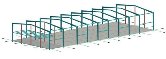 Customized Aluminum / PVC Windows Steel Structure Warehouse With C/Z Section Purlin