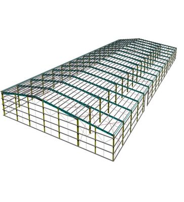Customized Aluminum / PVC Windows Steel Structure Warehouse With C/Z Section Purlin