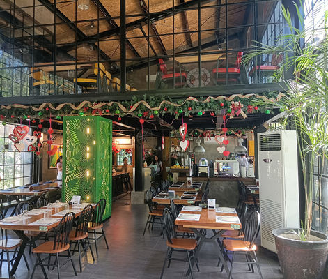 Customized Commercial Prefab  Buildings Used For Restaurant With Lightweight Steel Frame