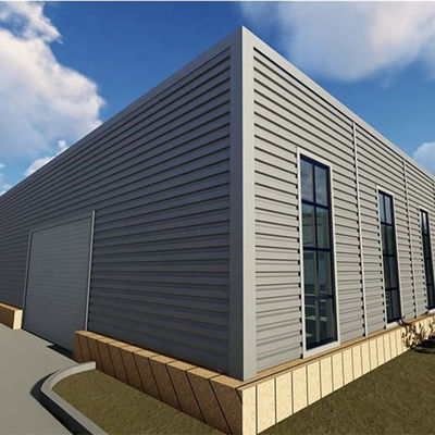 Hot Dip Galvanized Steel Workshop Construction With Roof And Wall Panel