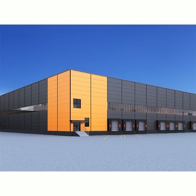 Steel Structure Shed Warehouse with Roller Shutter/Swing/Sliding Doors and Slope/Flat Roof
