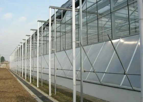 High Grade Galvanized Pipe Greenhouse Glass Covering Commercial