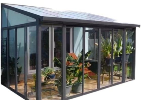 Winter Garden Sunlight Room Small Steel Venlo Glass Greenhouse Laid Back