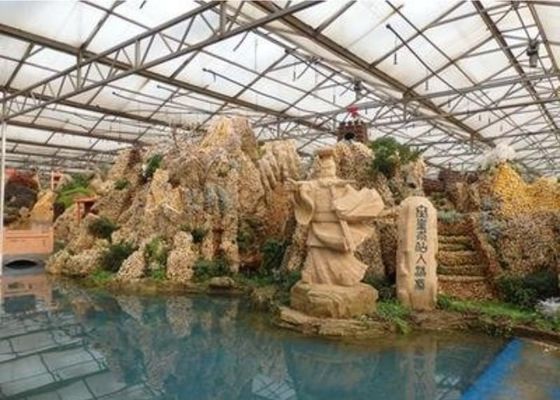 Galvanized Pipe Sightseeing Greenhouse Restaurant Custom Shaped 4600㎡