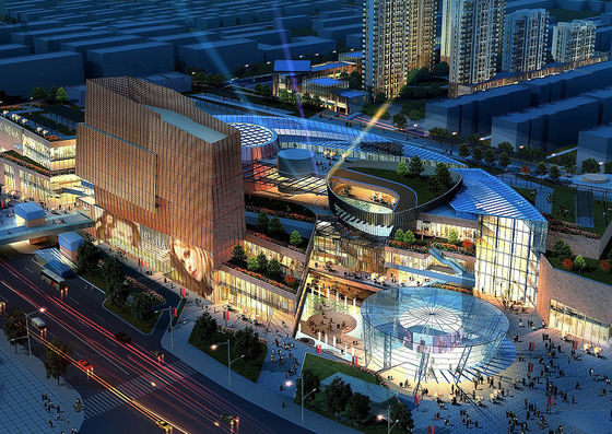 Q235B Q355B Steel Structure Shopping Mall / Two Storey Steel Frame Building