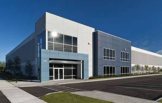 Fireproof Prefab Commercial Steel Structure Office Building With Welded H Section Steel