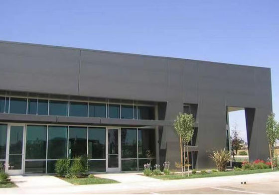 Fireproof Prefab Commercial Steel Structure Office Building With Welded H Section Steel