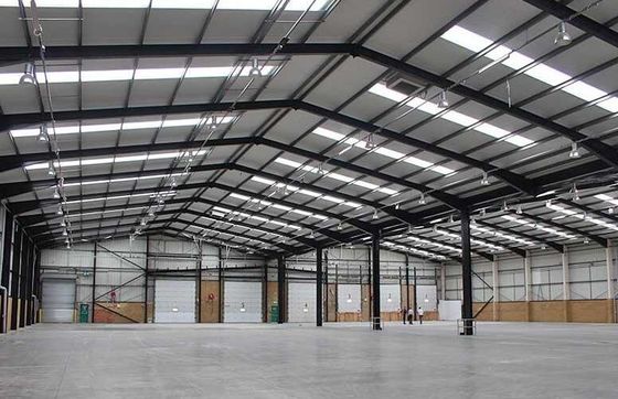 Portal Structure Steel Structure Workshop For Processing Plant With Rolled Up/Sliding Doors