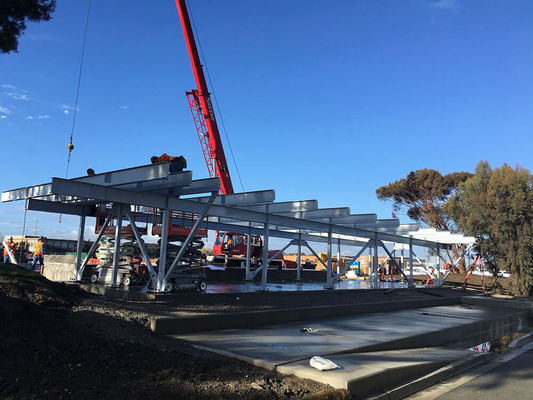 Concrete Foundation and Steel Portal Frame for Prefabricated Steel Construction