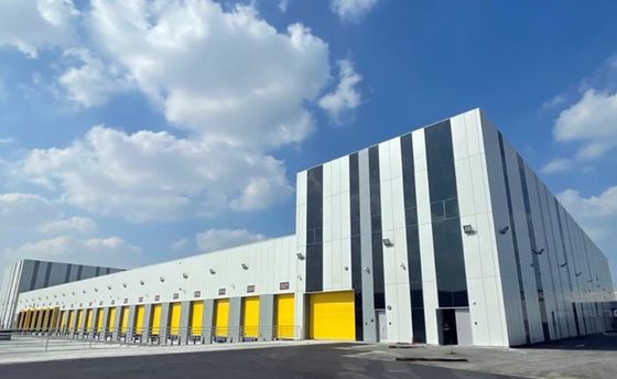 Lightweight Garage Hot Rolled / Welded H Section Steel Structure Workshop
