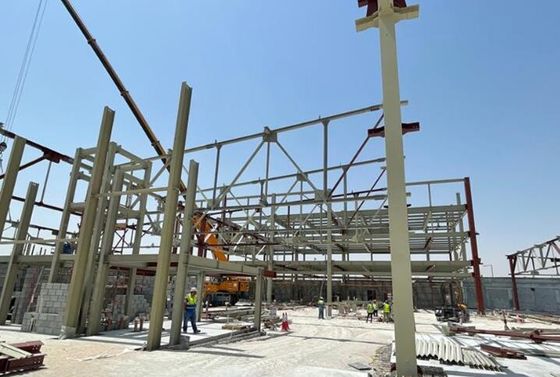 Lightweight Garage Hot Rolled / Welded H Section Steel Structure Workshop